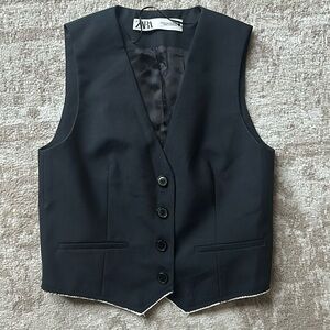 Zara Women's Black Vest